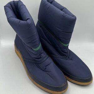 Sporto Boots | Navy and Green | Quilted | Size 6